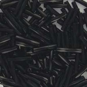 G1T#5-001 Black Opaque Twisted Bugles